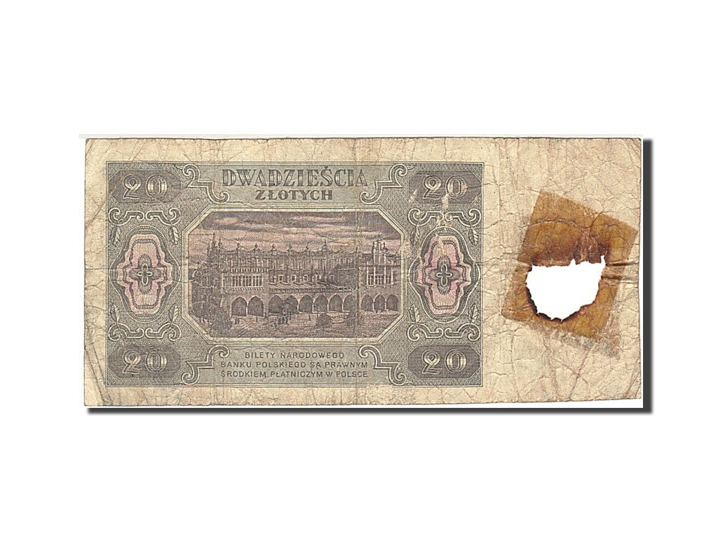Banknot, Polska, 20 Zlotych, 1948, 1948-07-01, KM:137, VG(8-10)
