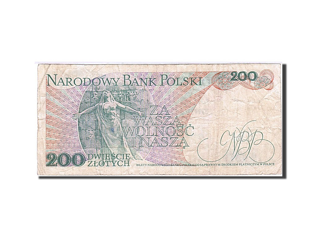 Poland, 200 Zlotych, 1974-1976, 1976, KM:144a, VF(20-25)