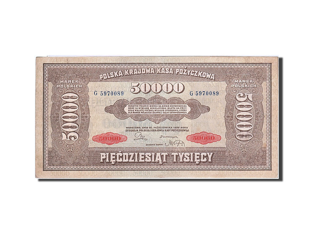 Banknote, Poland, 50,000 Marek, 1922-1923, 1922-10-10, KM:33, AU(55-58)