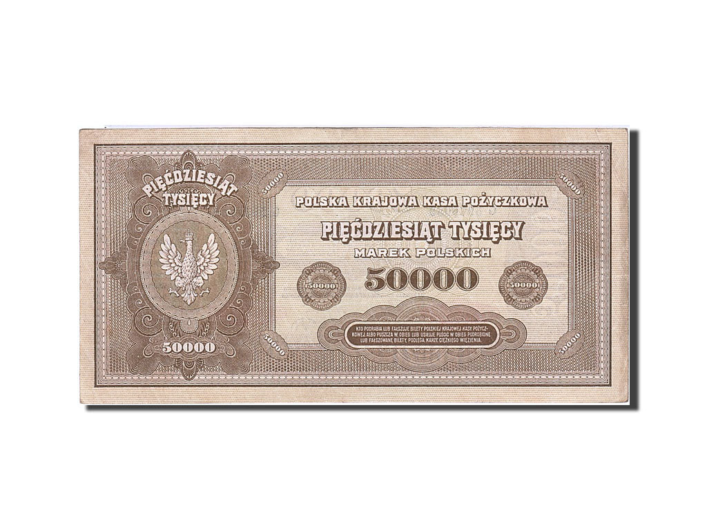 Banknote, Poland, 50,000 Marek, 1922-1923, 1922-10-10, KM:33, AU(55-58)