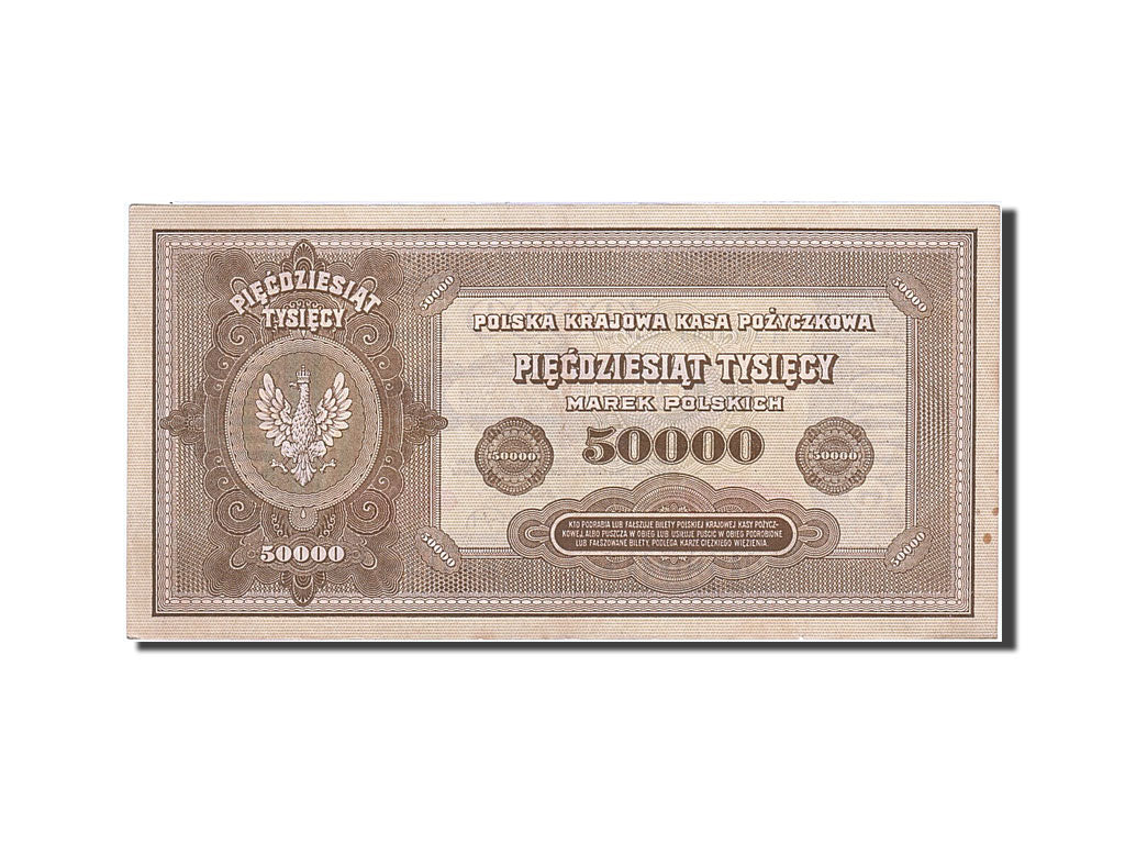 Poland, 50,000 Marek, 1922-1923, 1922-10-10, KM:33, UNC(60-62)