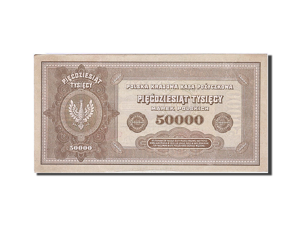 Poland, 50,000 Marek, 1922-1923, 1922-10-10, KM:33, UNC(60-62)