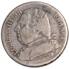 FRANCE, Louis XVIII, 5 Francs, 1814, Limoges, KM #702.6, VF(20-25), Silver,...