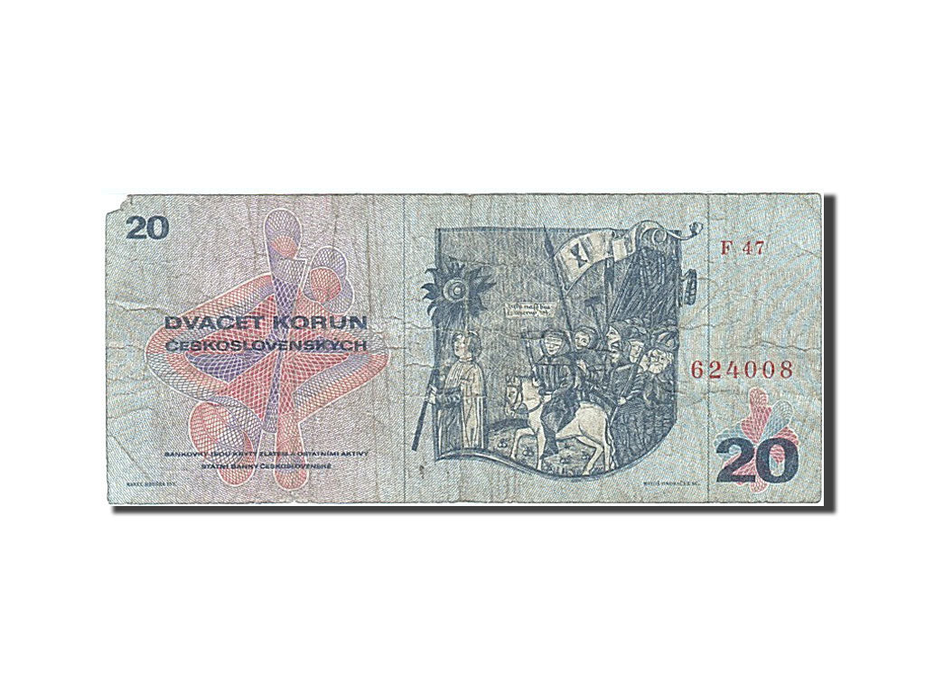 Banknote, Czechoslovakia, 20 Korun, 1970-1973, 1970, KM:92, VG(8-10)