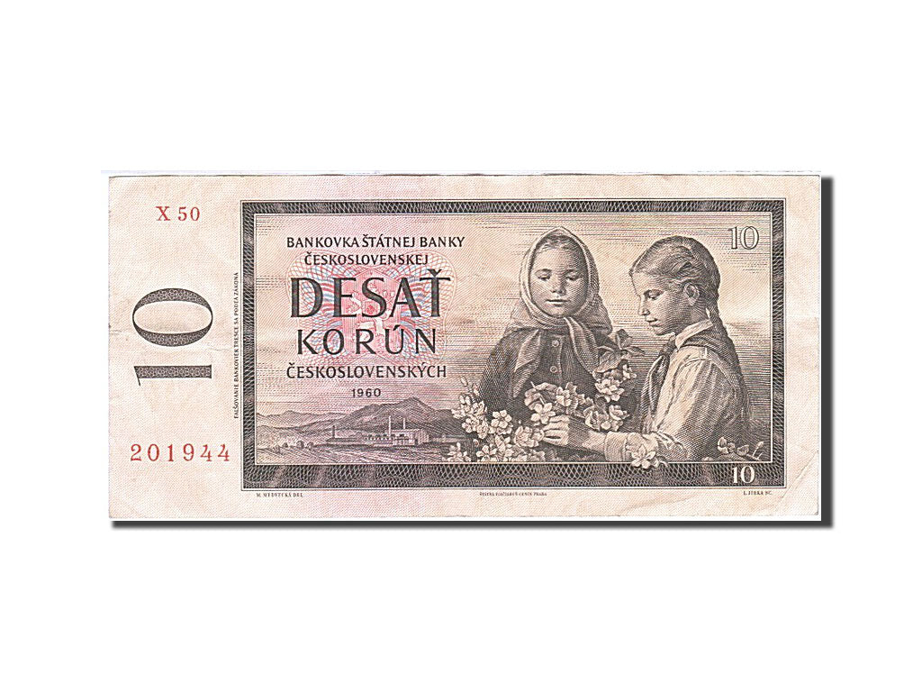 Banknote, Czechoslovakia, 10 Korun, 1960-1964, 1960, KM:88b, EF(40-45)