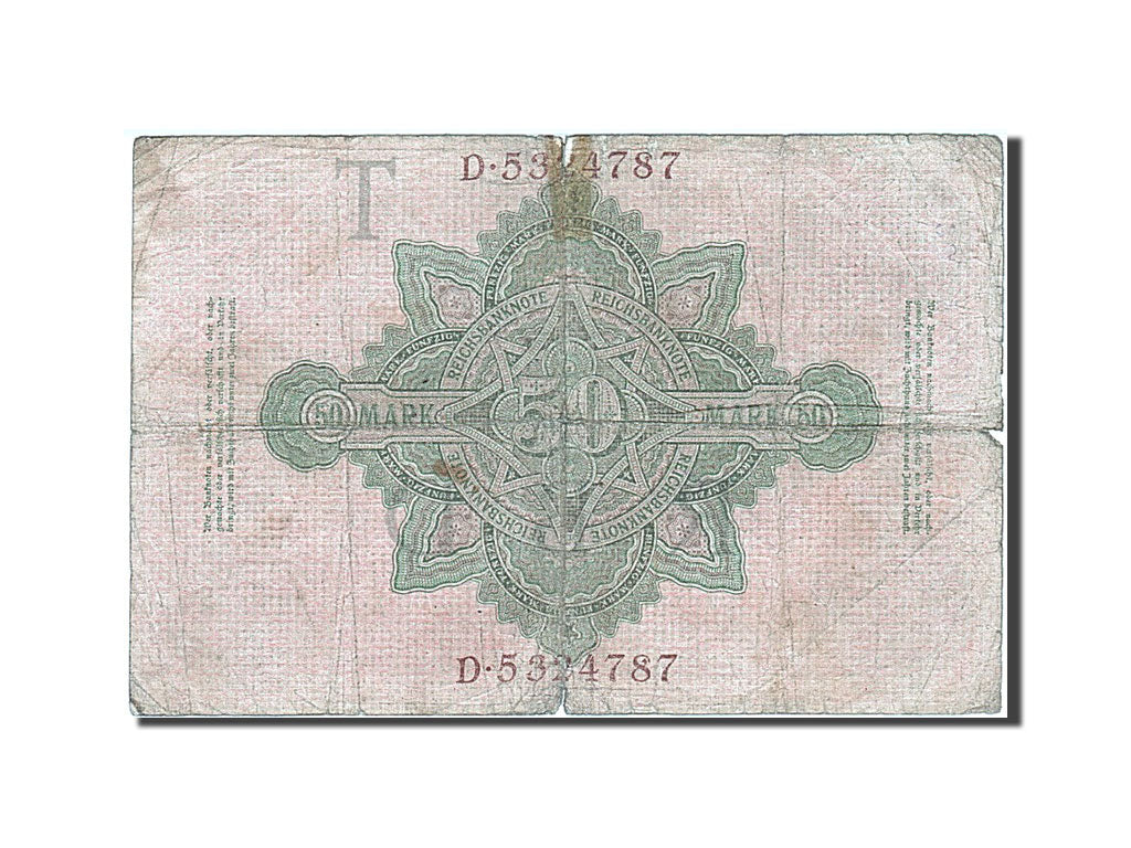 Germany, 50 Mark, 1910, KM:41, 1910-04-21, VF(20-25)