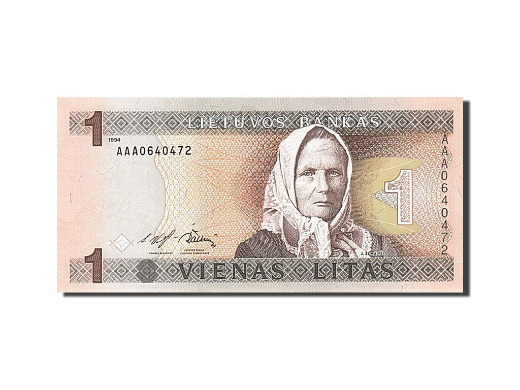 Geldschein, Lithuania, 1 Litas, 1993-1994, 1994, KM:53a, UNZ