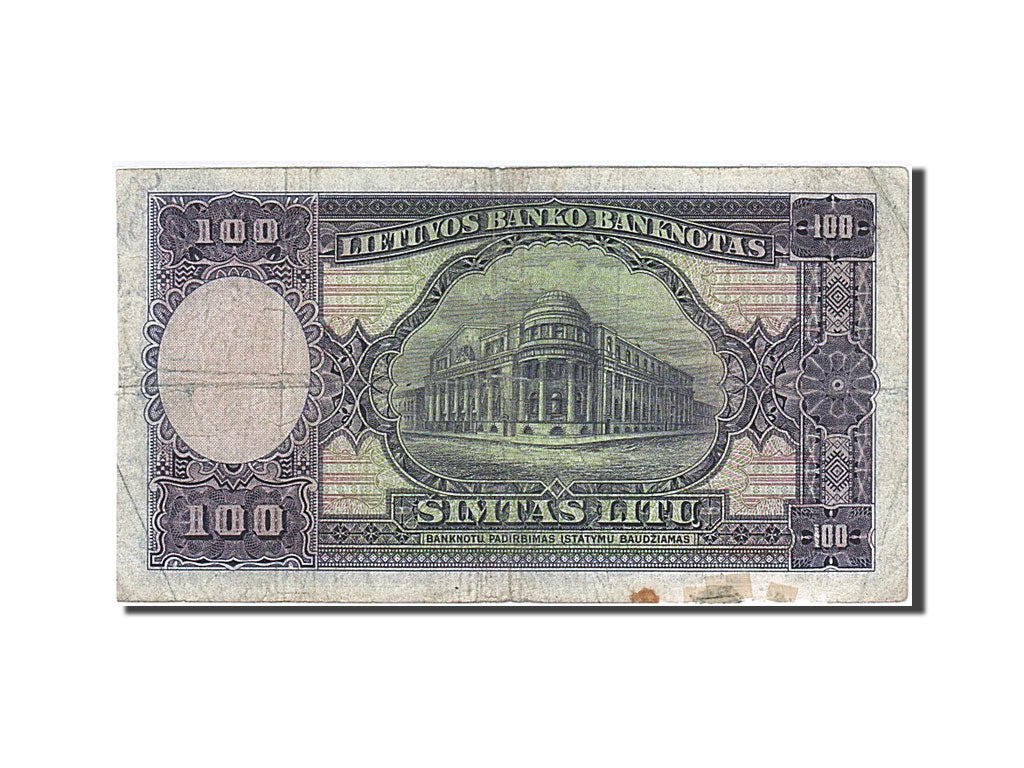 Billet, Lithuania, 100 Litu, 1927-1928, 1928-03-31, KM:25a, TB