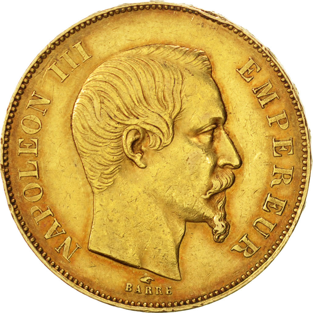 Second Empire, 50 Francs or Napoléon III tête nue