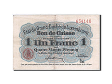 Banknote, Luxembourg, 1 Frank = 80 Pfennig, 1914, 1914-11-28, KM:21, EF(40-45)