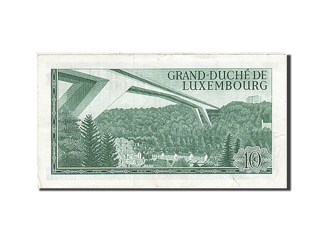 Luxembourg, 10 Francs, 1966-1972, 1967-03-20, KM:53a, EF(40-45)