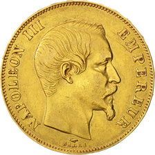 FRANCE, Napoléon III, 50 Francs, 1857, Paris, KM #785.1, EF(40-45), Gold, Gadour