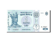 Billet, Moldova, 5 Lei, 1992-1994, 1994, KM:9a, NEUF