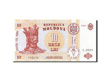 Billet, Moldova, 10 Lei, 1992-1994, 1994, KM:10a, NEUF