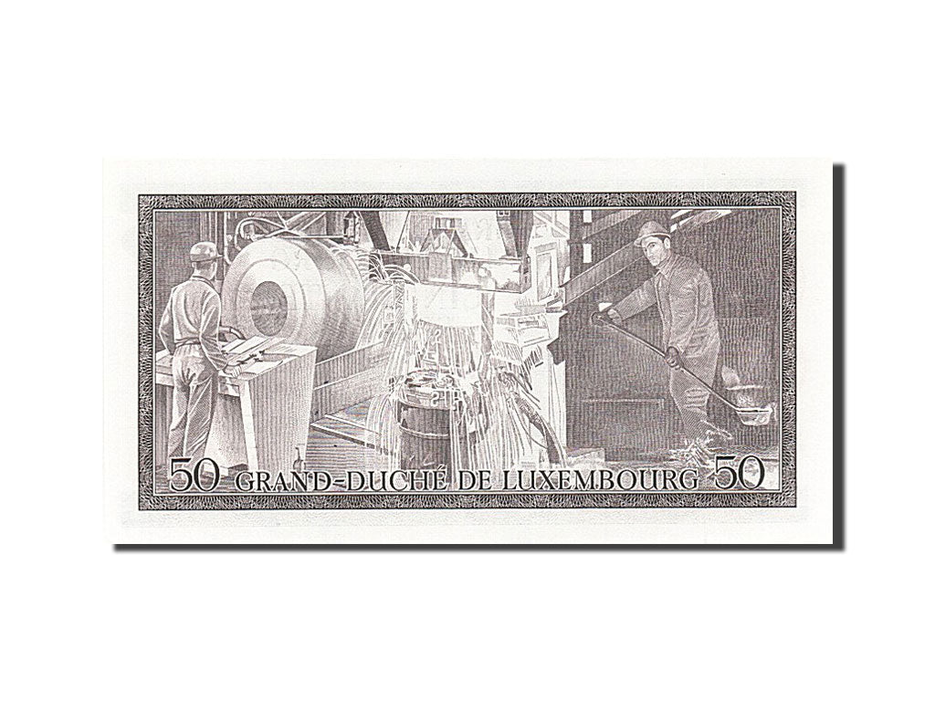 Luxembourg, 50 Francs, 1966-1972, 1972-08-25, KM:55b, UNC(65-70)