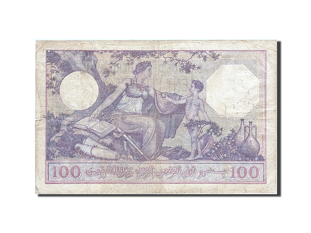 Algeria, 100 Francs, 1913-1926, 1928-03-28, KM:81b, TB