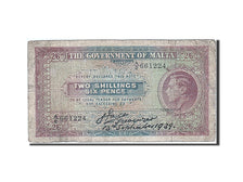Malta, 2 Shillings 6 Pence, 1940, KM:18, Undated (1940), VF(20-25)