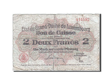 Billet, Luxembourg, 2 Franken = 1 Mark 60 Pfennig, 1914, 1914, KM:22, B