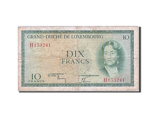 Billete, 10 Francs, 1954-1956, Luxemburgo, KM:48a, Undated (1954), MBC
