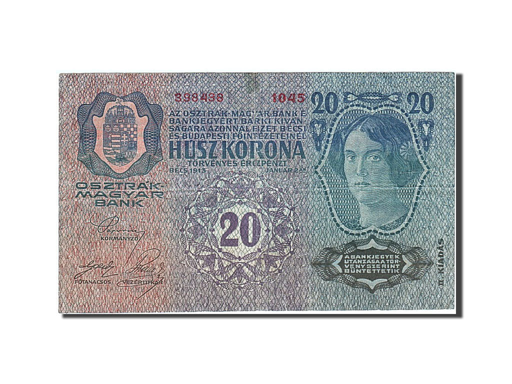 Austria, 20 Kronen, 1913-1914, KM:13, 1913-01-02, EF(40-45)