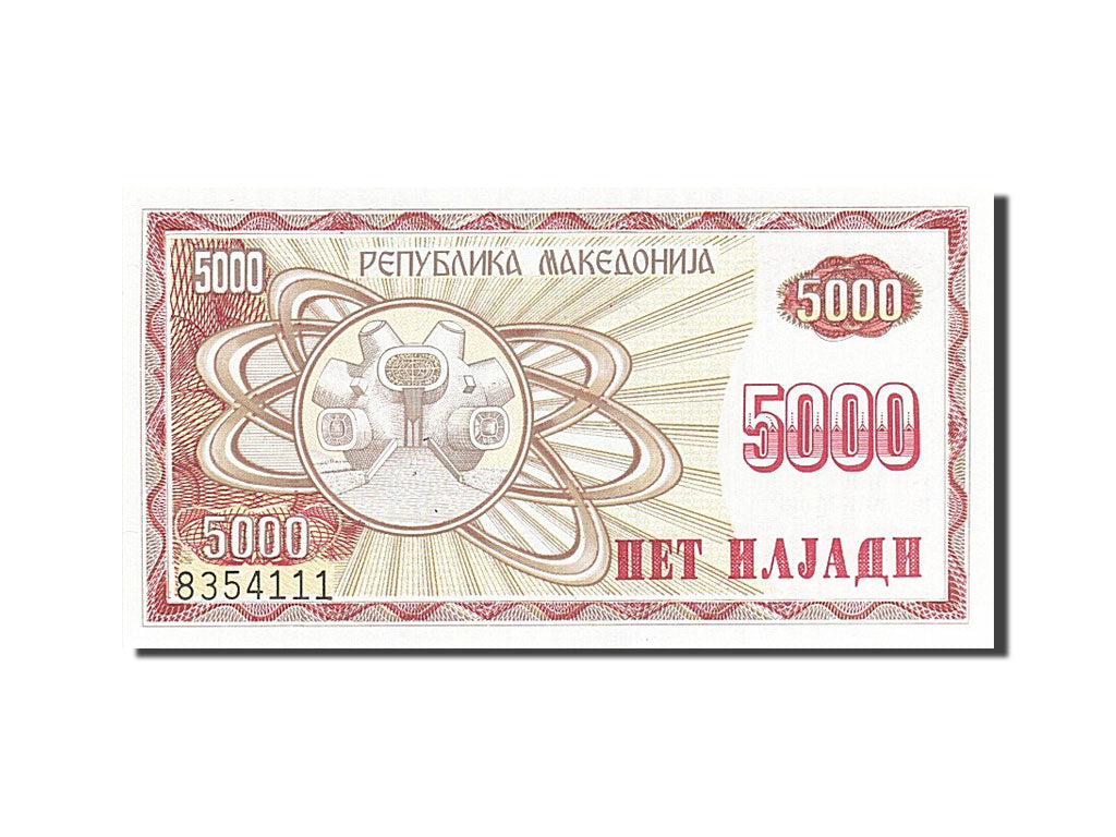 Geldschein, Mazedonien, 5000 (Denar), 1992, 1992, KM:7a, UNZ