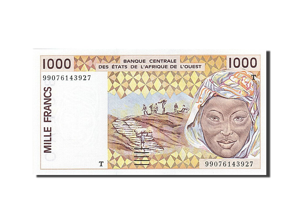 Banknote, West African States, 1000 Francs, 1991-1992, 1999, KM:111Ai