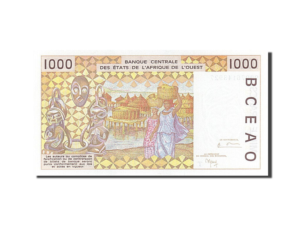 Banknote, West African States, 1000 Francs, 1991-1992, 1999, KM:111Ai