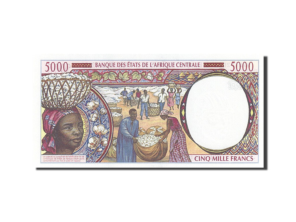 Banknote, Central African States, 5000 Francs, 1993-1994, 1997, KM:604Pc