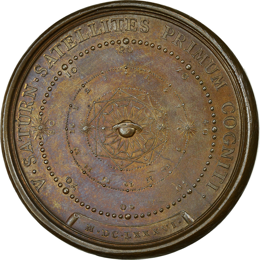 Francia, medalla, Louis XIV, Découverte de Cinq Satellites de Saturne, History
