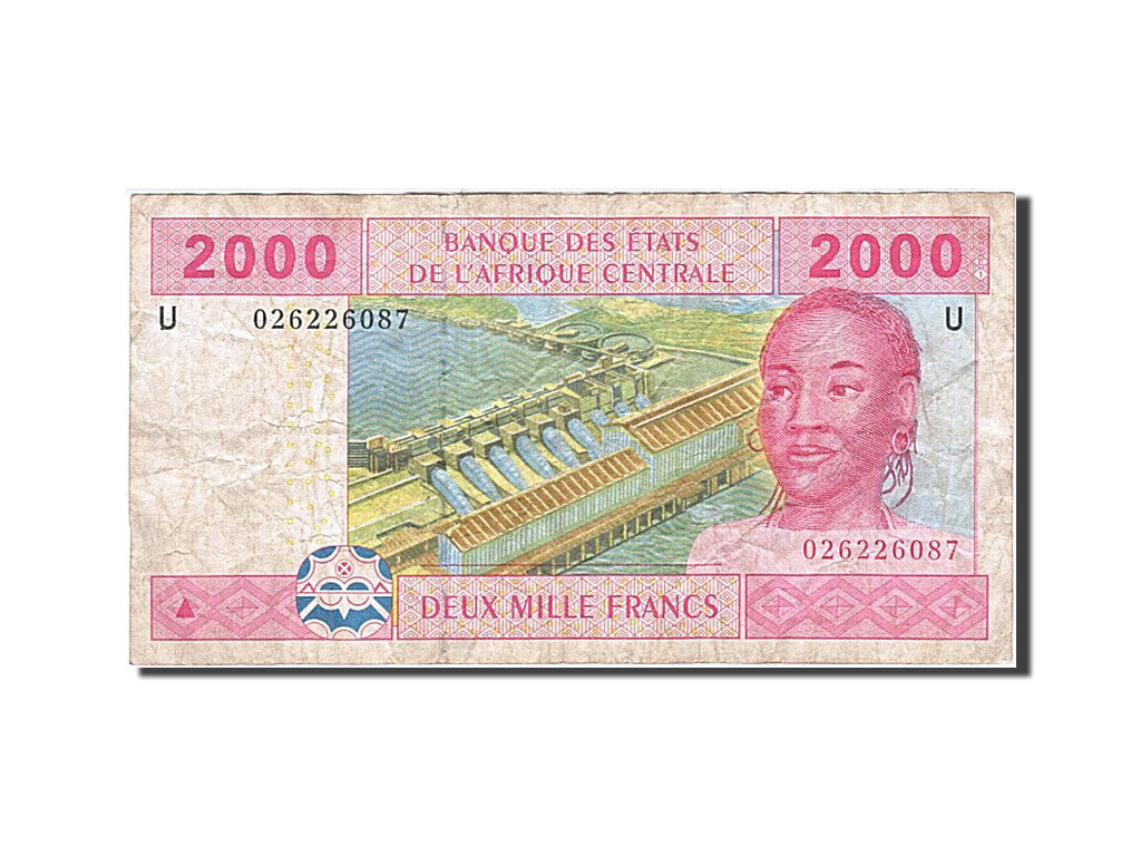 Central African States, Cameroun, 2000 Francs, 2002, KM:208U, 2002, EF(40-45)