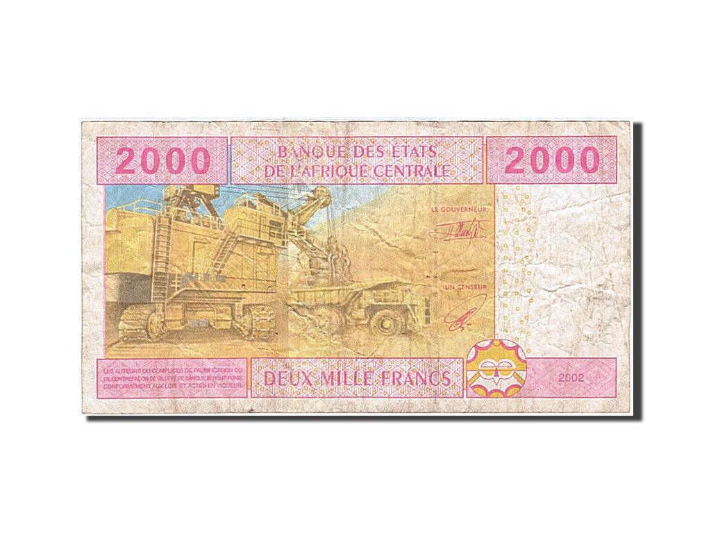 Central African States, Cameroun, 2000 Francs, 2002, KM:208U, 2002, EF(40-45)