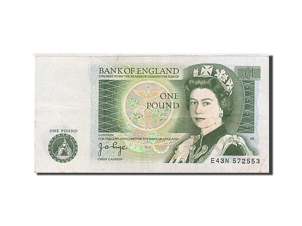 Banknote, Great Britain, 1 Pound, 1971-1982, 1978-1980, KM:377a, AU(55-58)