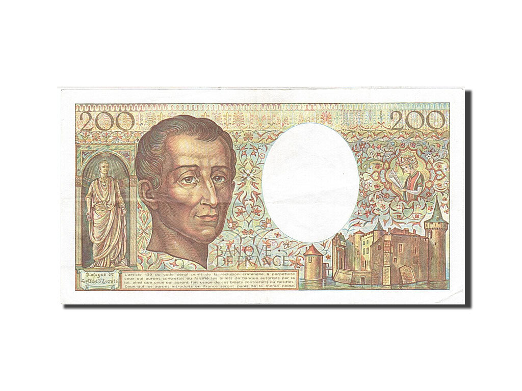 Banknot, Francja, 200 Francs, 1981, 1983, AU(50-53), Fayette:70.3, KM:155a