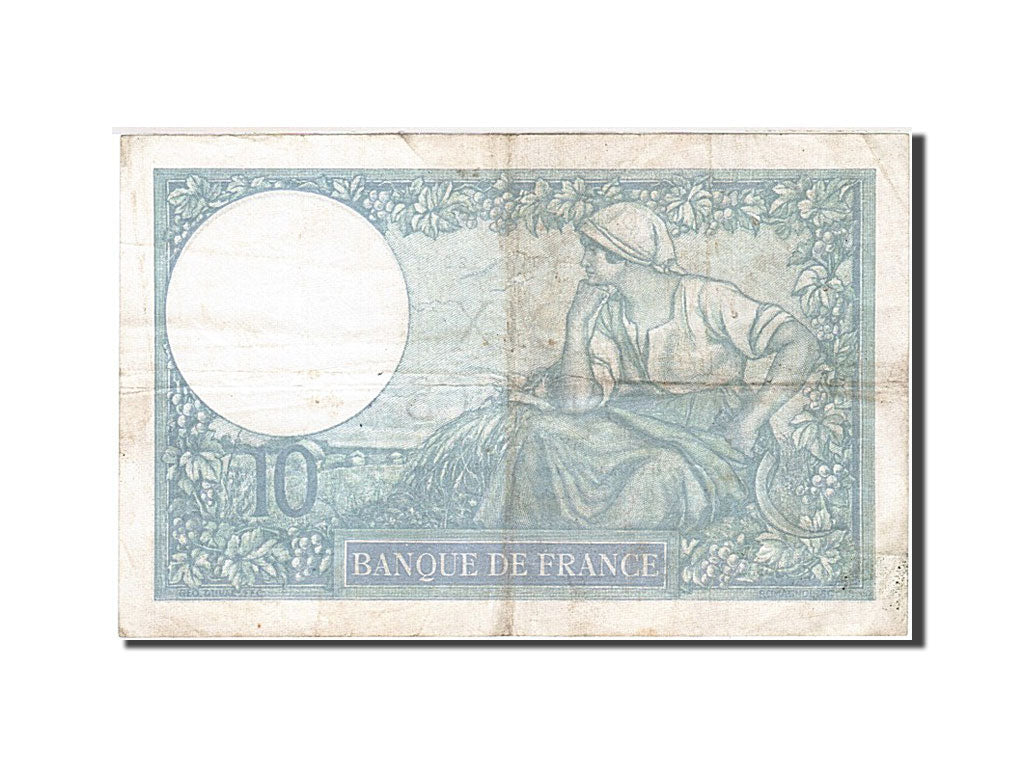 France, 10 Francs, 1915, KM:84, 1939-09-14, VF(20-25), Fayette:7.7
