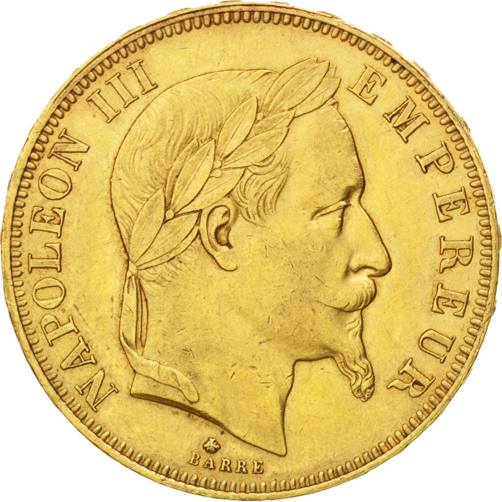 Second Empire, 50 Francs or Napoléon III tête laurée