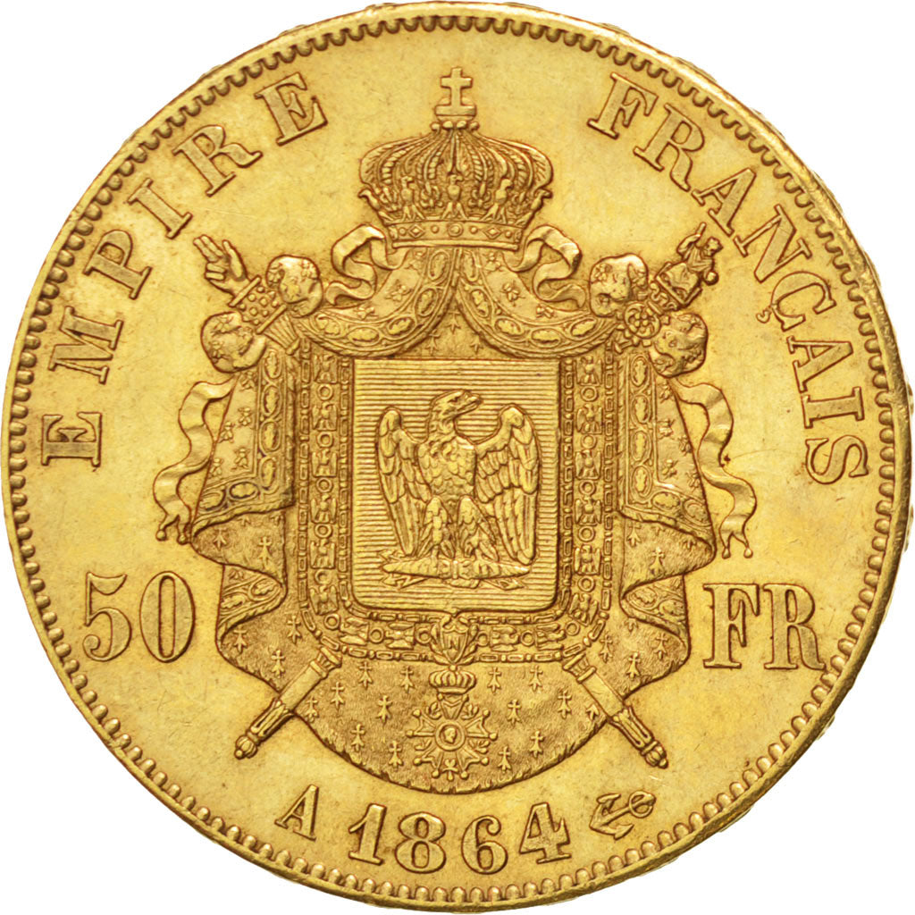 Second Empire, 50 Francs or Napoléon III tête laurée