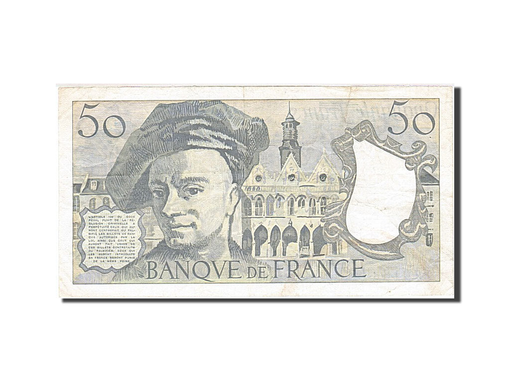 France, 50 Francs, 1976, KM:152e, 1991, EF(40-45), Fayette:67.17
