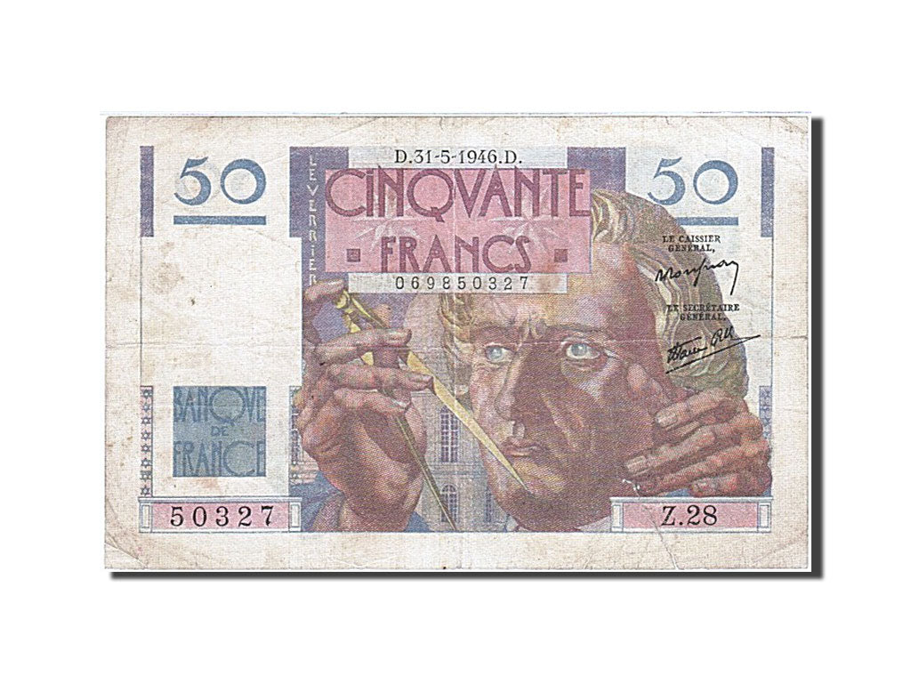 Geldschein, Frankreich, 50 Francs, 1946, 1946-05-31, S+, Fayette:20.5, KM:127a