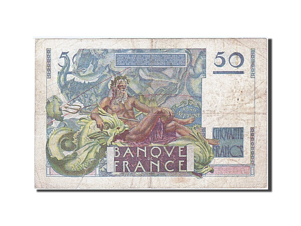 Geldschein, Frankreich, 50 Francs, 1946, 1946-05-31, S+, Fayette:20.5, KM:127a