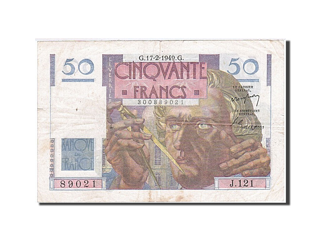 Biljet, Frankrijk, 50 Francs, 1946, 1949-02-17, TTB, Fayette:20.11, KM:127b