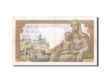 Banknot, Francja, 1000 Francs, 1942, 1943-04-08, AU(55-58), Fayette:40.21