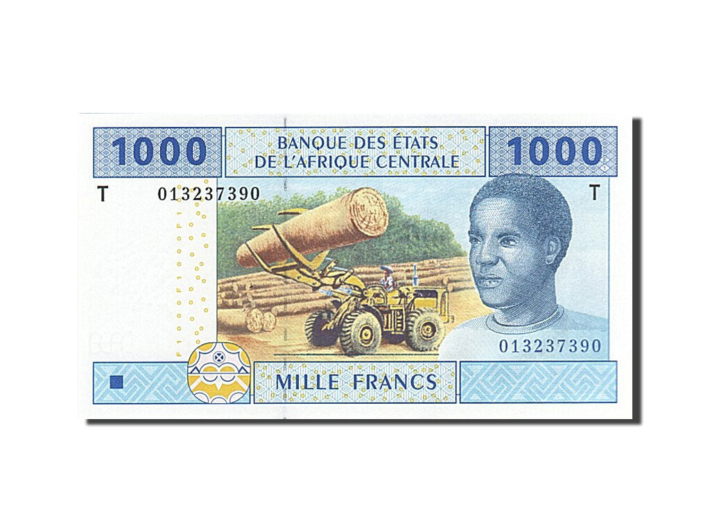 Banknote, Central African States, 1000 Francs, 1993-1994, 2002, KM:202Eh