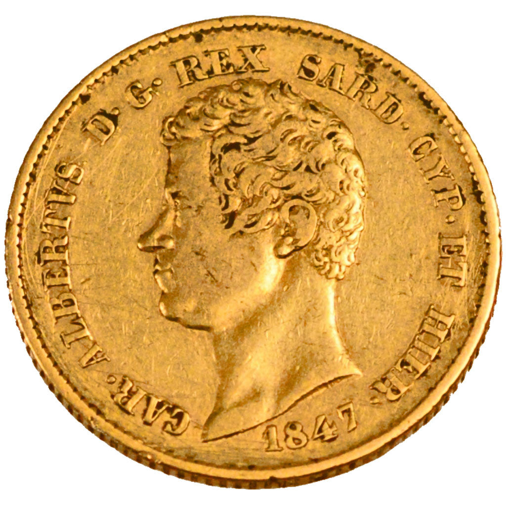 Coin, ITALIAN STATES, SARDINIA, Carlo Alberto, 20 Lire, 1847, Torino, EF(40-45)
