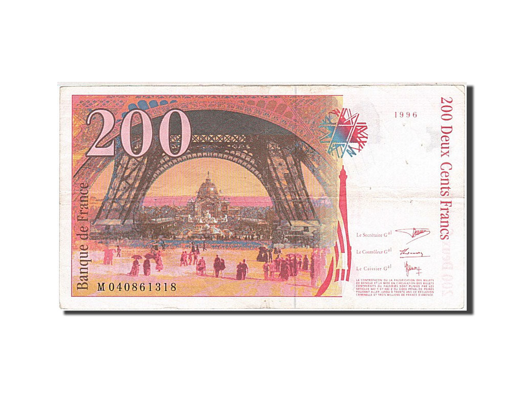 France, 200 Francs, 1995, KM:159a, 1996, VF(30-35), Fayette:75.2