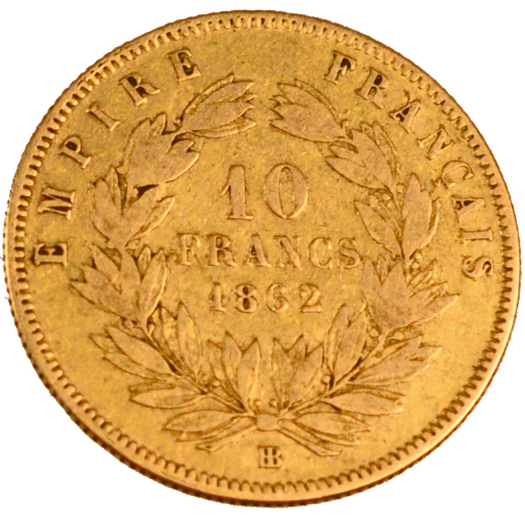 Münze, Frankreich, Napoleon III, Napoléon III, 10 Francs, 1862, Strasbourg, S