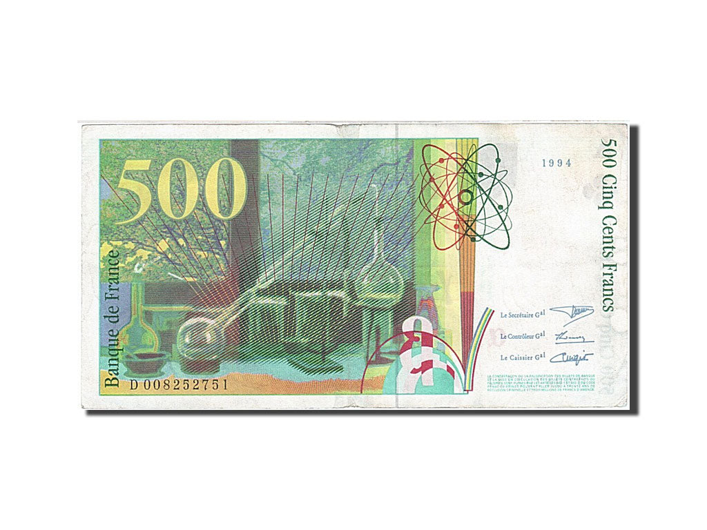 France, 500 Francs, 1993, KM:160a, 1994, VF(30-35), Fayette:76.1