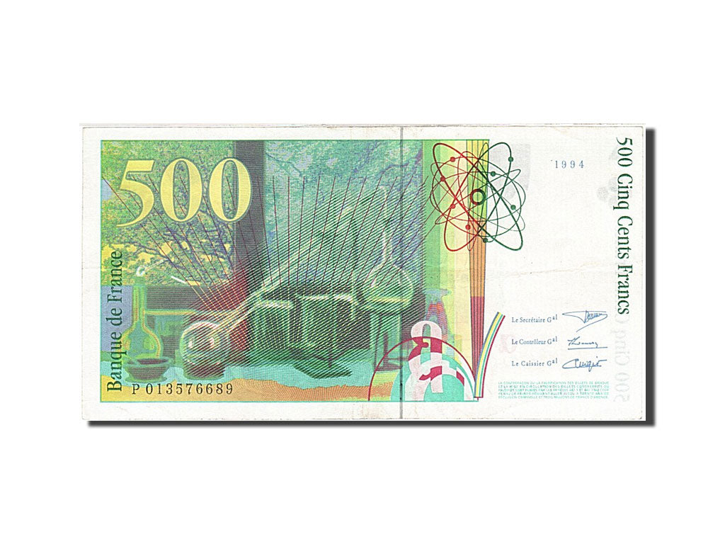 France, 500 Francs, 1993, KM:160a, 1994, EF(40-45), Fayette:76.1