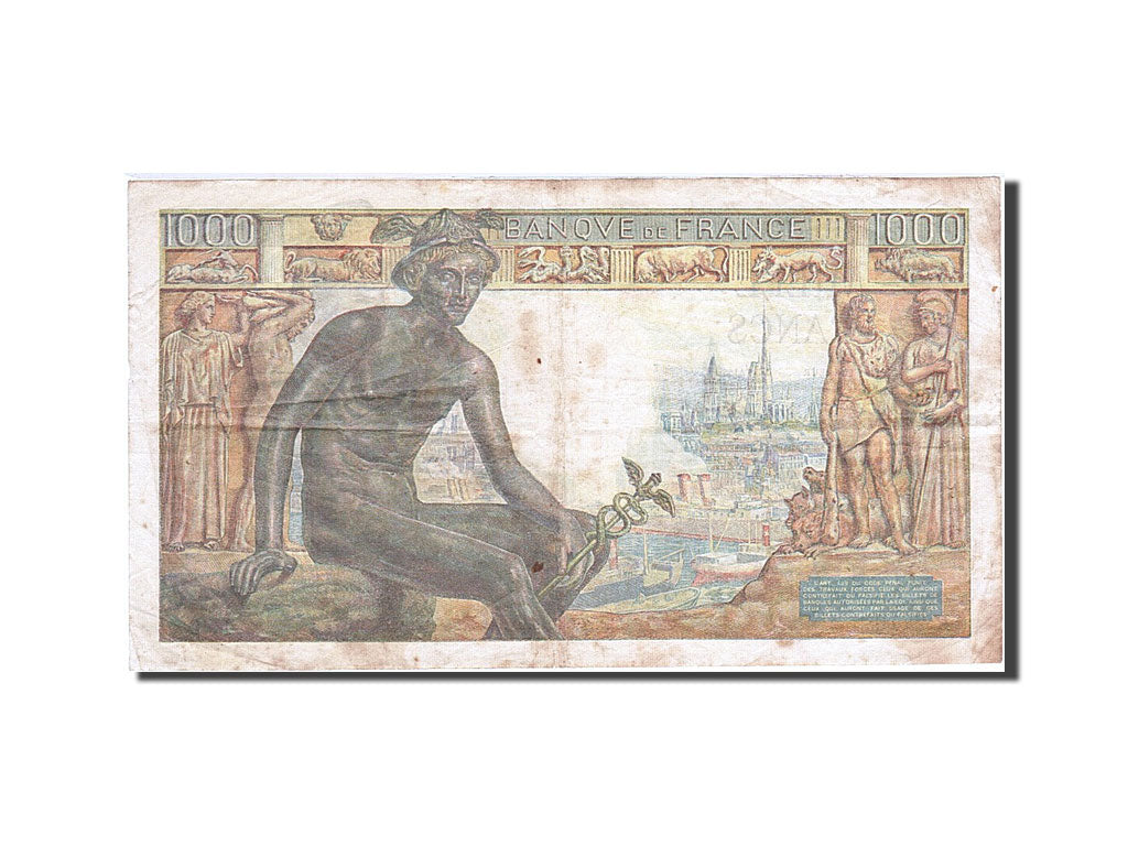 France, 1000 Francs, 1942, 1943-01-07, KM:102, TB, Fayette:40.15