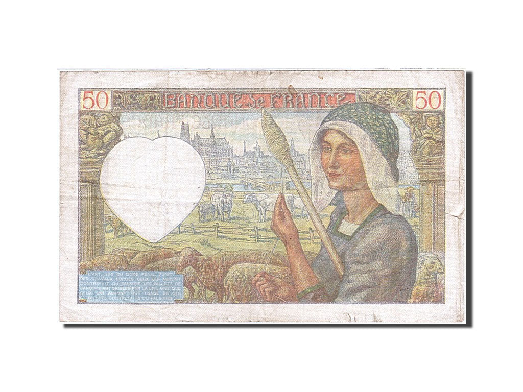 Frankreich, 50 Francs, 1941, KM:93, 1941-12-18, F(12-15), Fayette:19.17