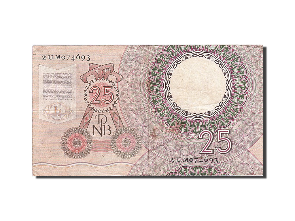 Netherlands, 25 Gulden, 1953-1956, KM:87, 1955-04-10, VF(30-35)